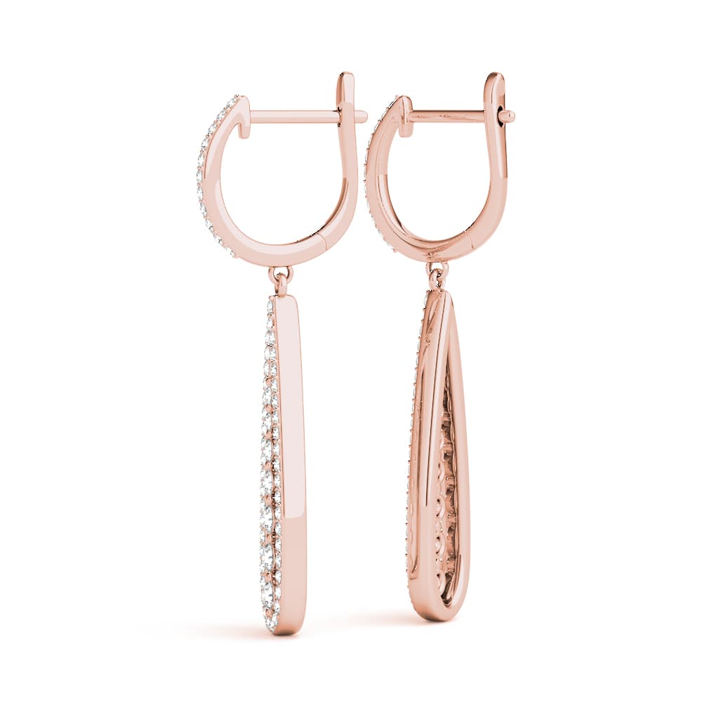 Fashion Earrings (0.42 ct. tw.), Angle view in rose gold