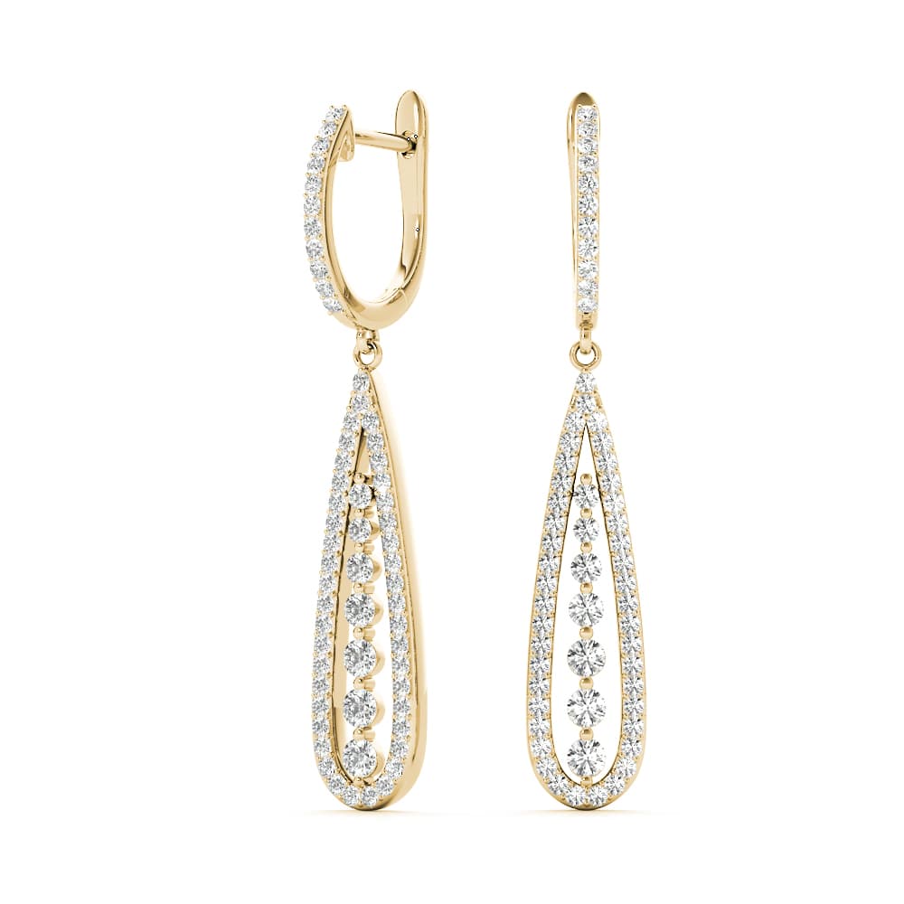 Fashion Earrings (0.42 ct. tw.), On hand view in yellow gold