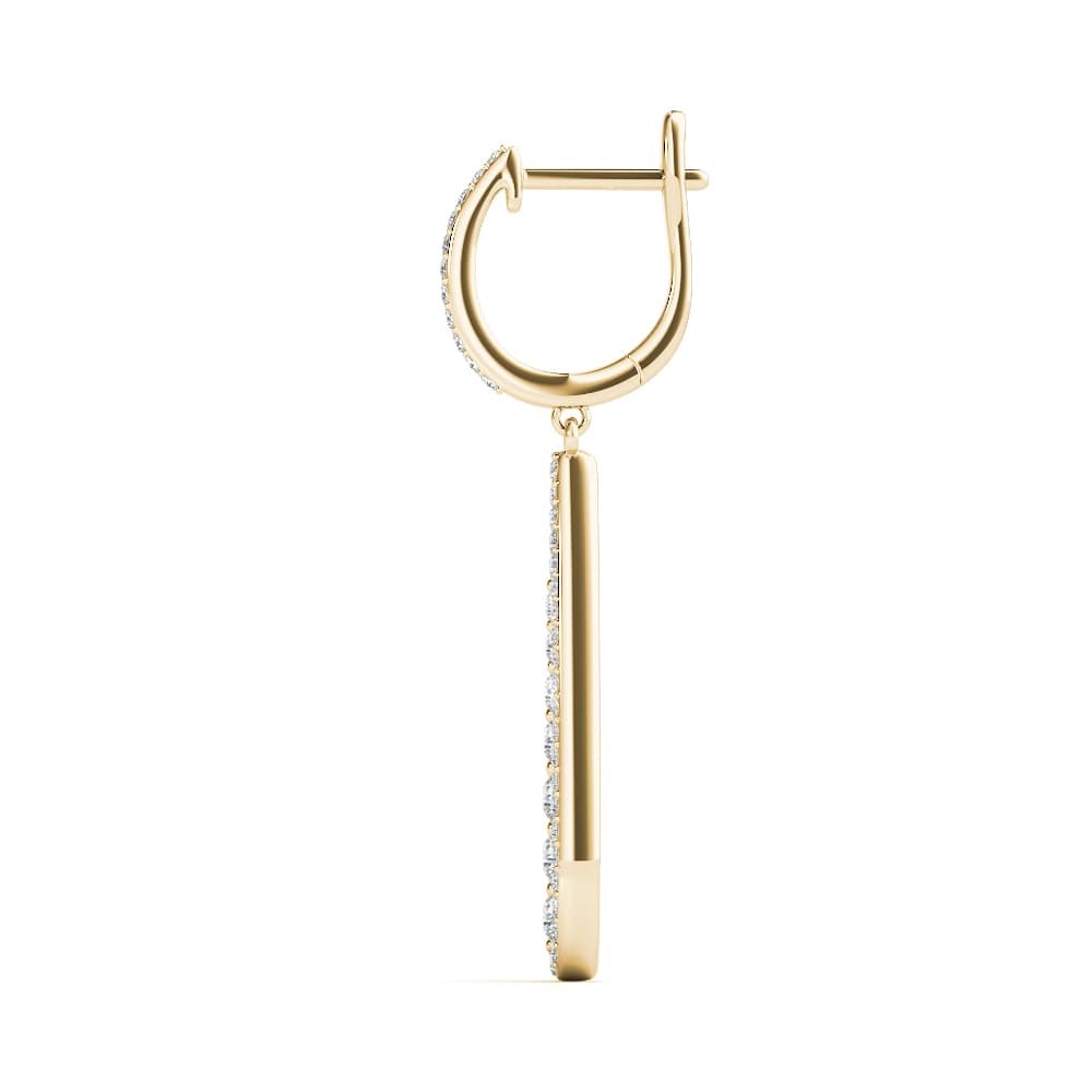 Fashion Earrings (0.42 ct. tw.), Side view in yellow gold