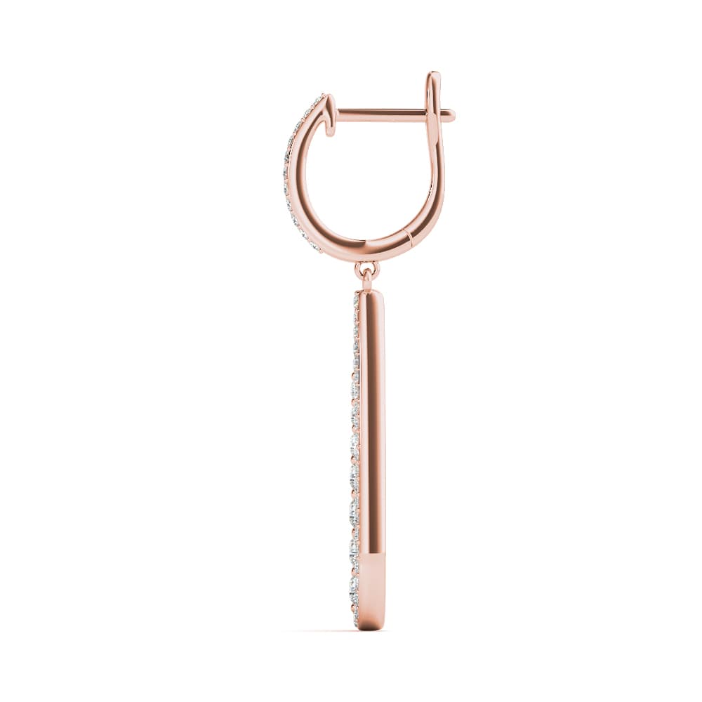 Fashion Earrings (0.42 ct. tw.), Side view in rose gold