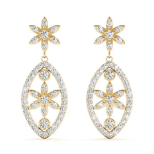 Fashion Earrings (1/4 ct. tw.), Front view in yellow gold