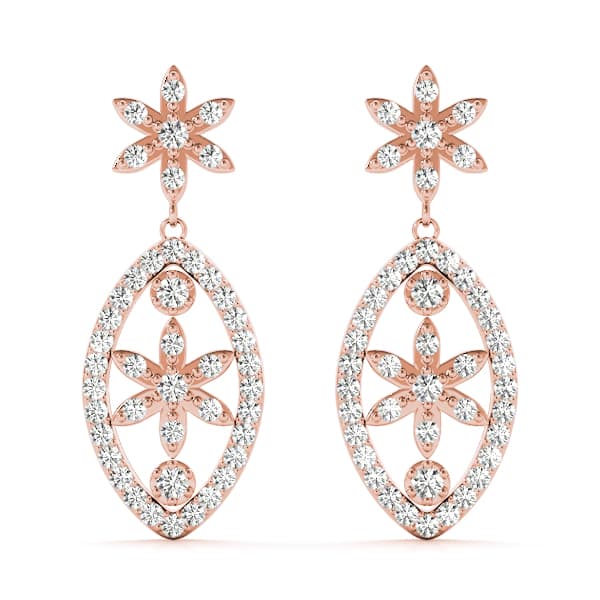 Fashion Earrings (1/4 ct. tw.), Front view in rose gold