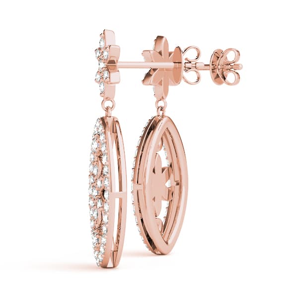 Fashion Earrings (1/4 ct. tw.), Angle view in rose gold