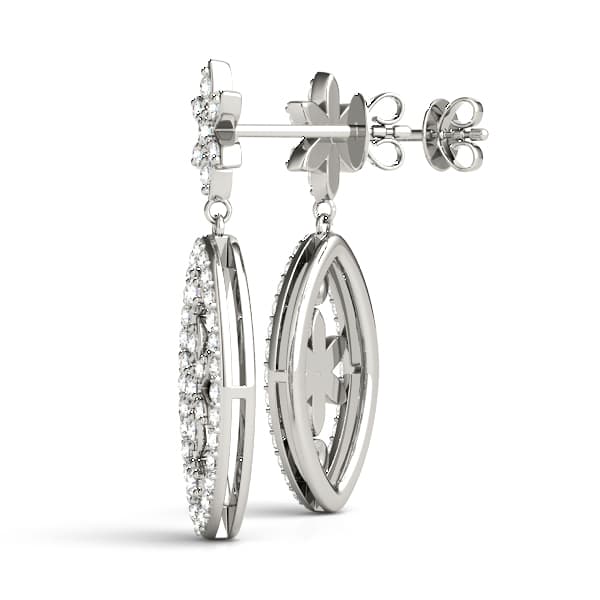 Fashion Earrings (1/4 ct. tw.), Angle view in white gold or platinum