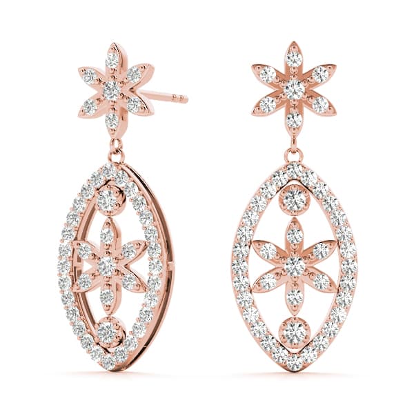 Fashion Earrings (1/4 ct. tw.), On hand view in rose gold