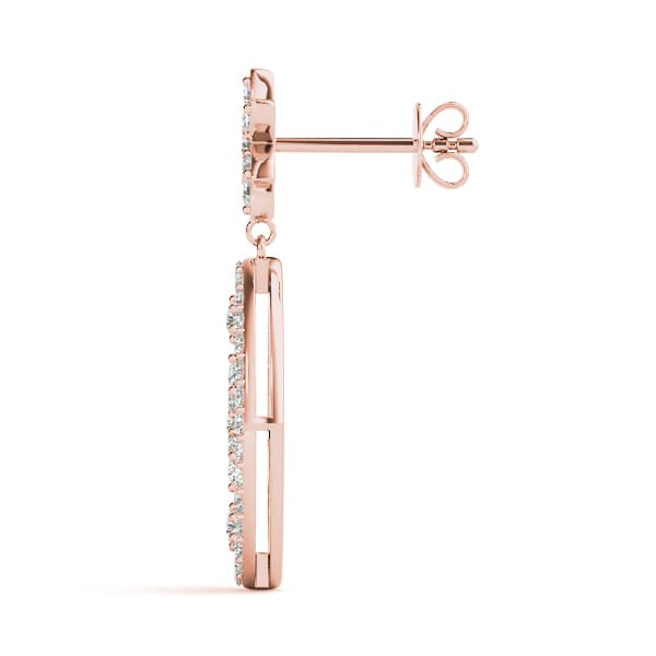 Fashion Earrings (1/4 ct. tw.), Side view in rose gold