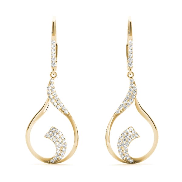 Fashion Earrings (1/4 ct. tw.), Front view in yellow gold