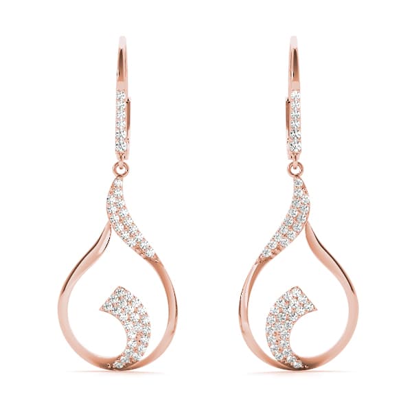 Fashion Earrings (1/4 ct. tw.), Front view in rose gold