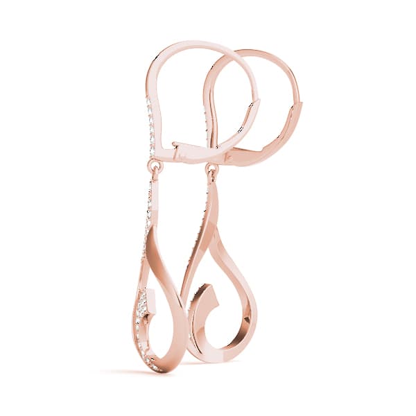 Fashion Earrings (1/4 ct. tw.), Angle view in rose gold