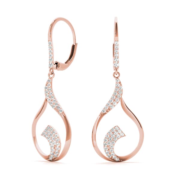 Fashion Earrings (1/4 ct. tw.), On hand view in rose gold