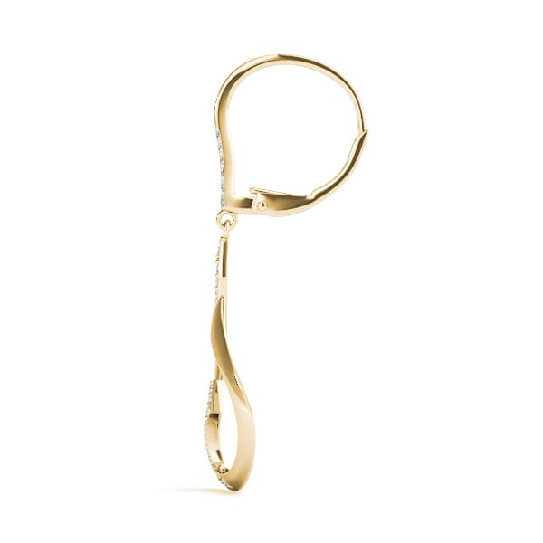 Fashion Earrings (1/4 ct. tw.), Side view in yellow gold