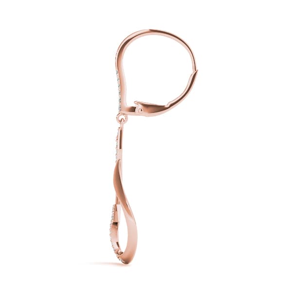 Fashion Earrings (1/4 ct. tw.), Side view in rose gold