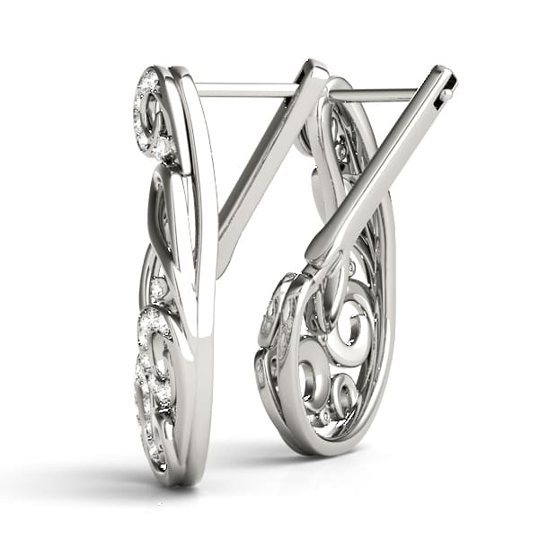Fashion Earrings (0.18 ct. tw.), Angle view in white gold or platinum