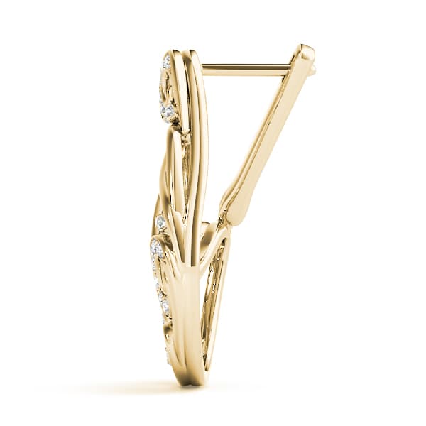 Fashion Earrings (0.18 ct. tw.), Side view in yellow gold