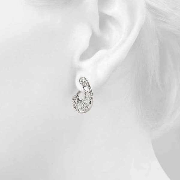 Fashion Earrings (0.18 ct. tw.), Top view in white gold or platinum