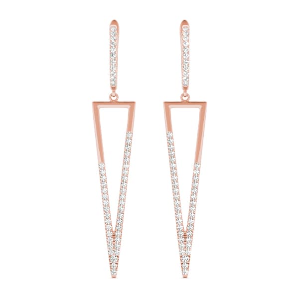 Diamond Fashion Earring, Right (0.31 ct. tw.), Front view in rose gold