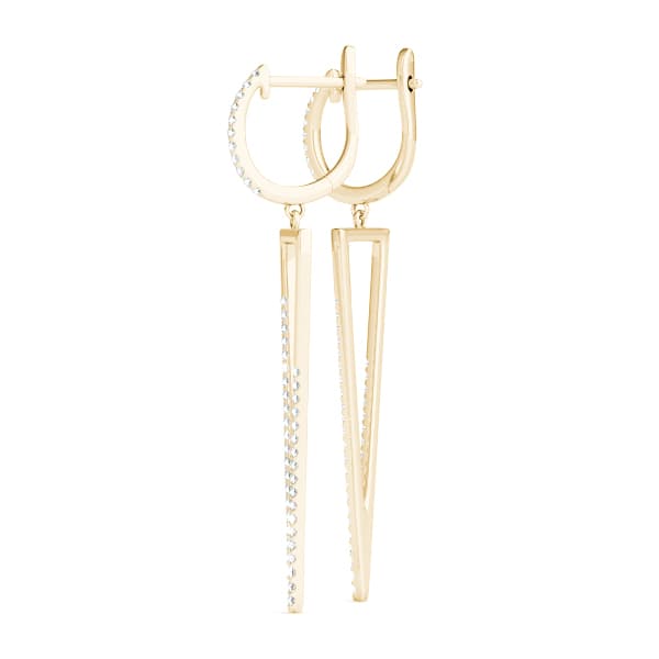 Diamond Fashion Earring, Left (0.31 ct. tw.), Angle view in yellow gold