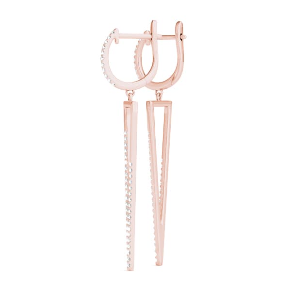 Diamond Fashion Earring, Right (0.31 ct. tw.), Angle view in rose gold