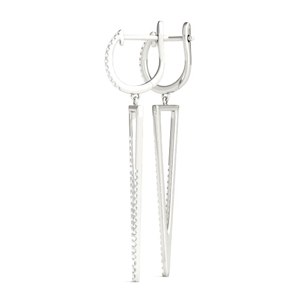 Diamond Fashion Earring, Left (0.31 ct. tw.), Angle view in white gold or platinum