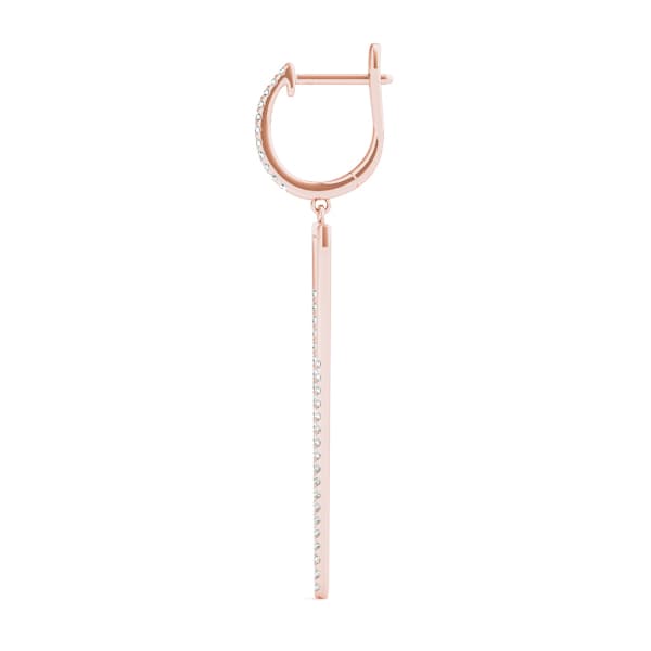 Diamond Fashion Earring, Right (0.31 ct. tw.), Side view in rose gold