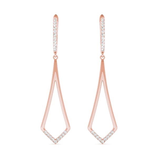 Fashion Drop Earrings (0.21 ct. tw.), Front view in rose gold