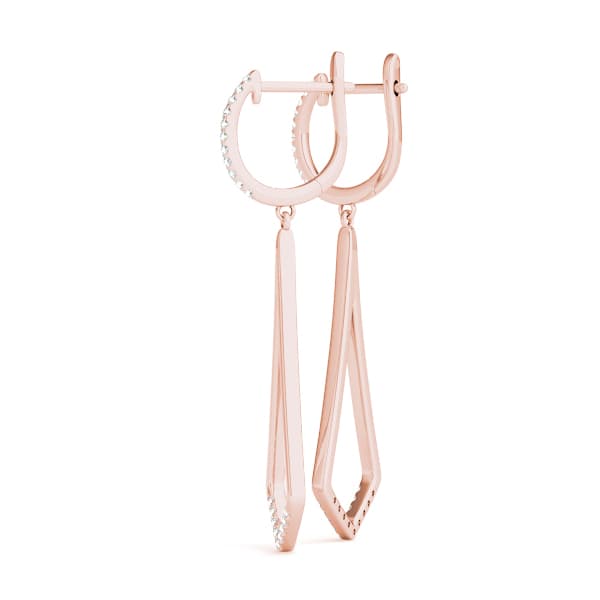 Fashion Drop Earrings (0.21 ct. tw.), Angle view in rose gold