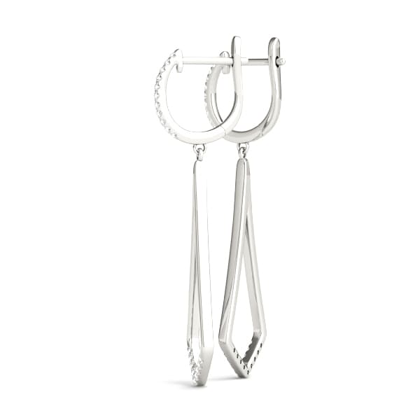 Fashion Drop Earrings (0.21 ct. tw.), Angle view in white gold or platinum