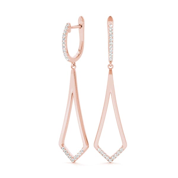 Fashion Drop Earrings (0.21 ct. tw.), On hand view in rose gold