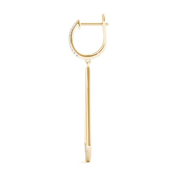 Fashion Drop Earrings (0.21 ct. tw.), Side view in yellow gold