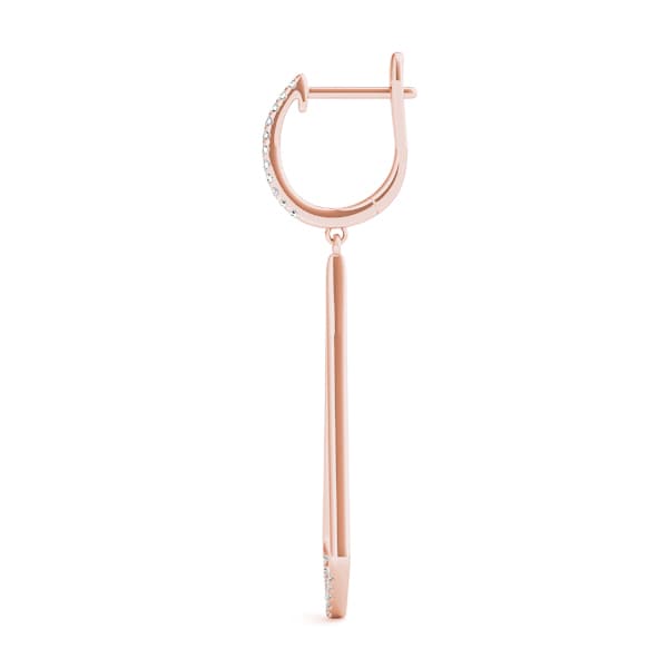 Fashion Drop Earrings (0.21 ct. tw.), Side view in rose gold
