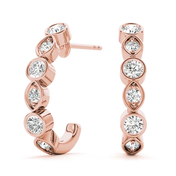 Fashion Earrings (0.29 ct. tw.), Front view in rose gold