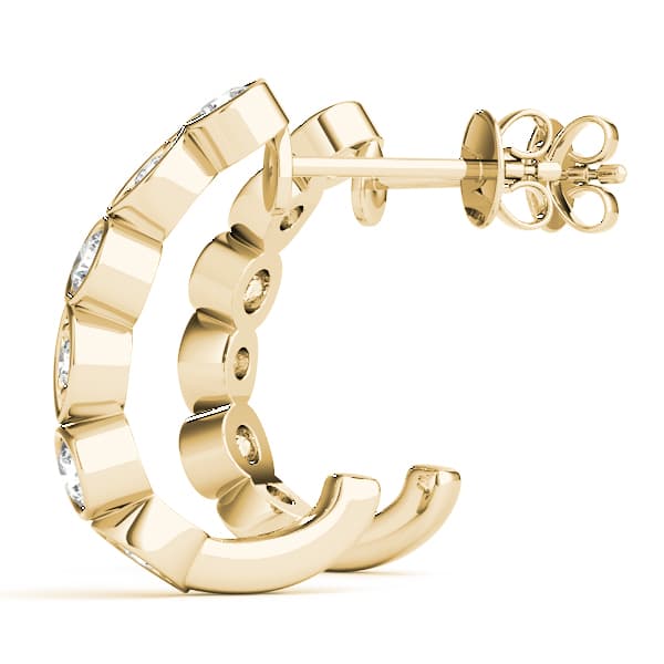 Fashion Earrings (0.29 ct. tw.), Angle view in yellow gold