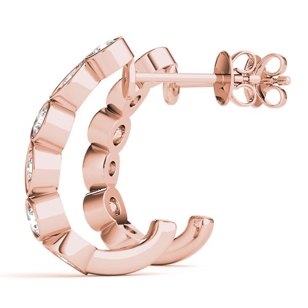 Fashion Earrings (0.29 ct. tw.), Angle view in rose gold