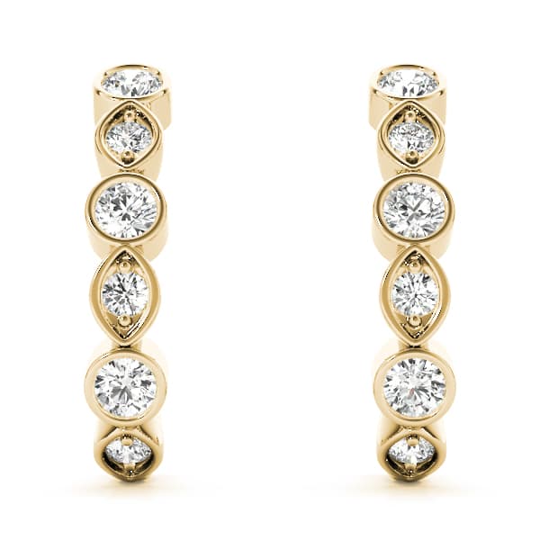 Fashion Earrings (0.29 ct. tw.), On hand view in yellow gold