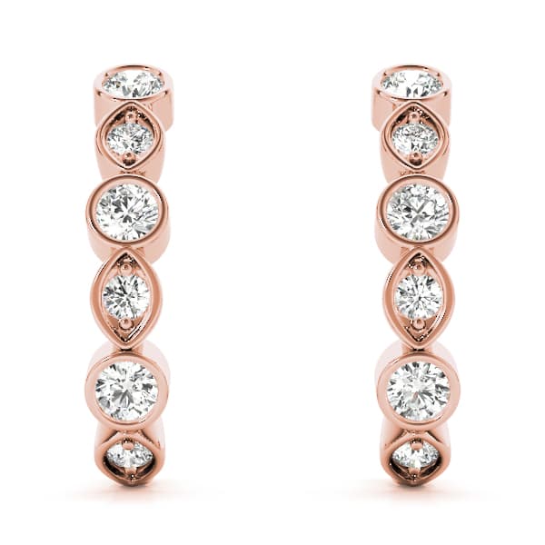 Fashion Earrings (0.29 ct. tw.), On hand view in rose gold