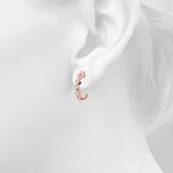 Fashion Earrings (0.29 ct. tw.), Top view in rose gold
