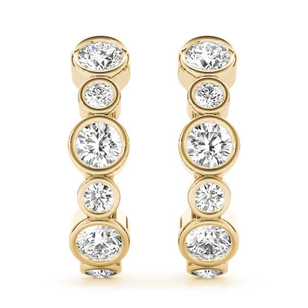 Fashion Earrings (0.59 ct. tw.), On hand view in yellow gold