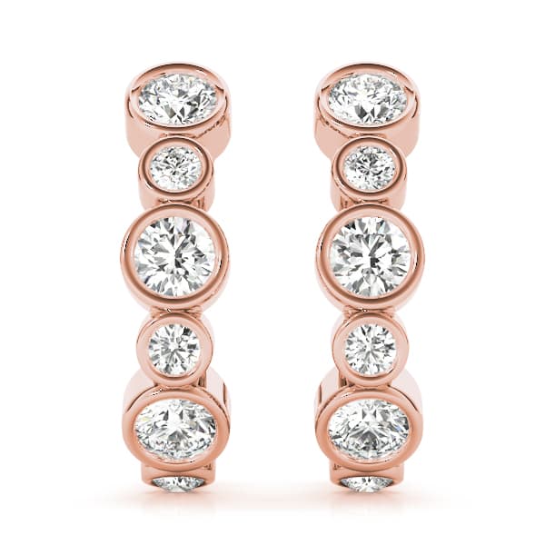 Fashion Earrings (0.59 ct. tw.), On hand view in rose gold