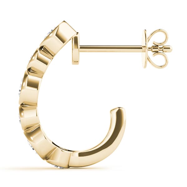 Fashion Earrings (0.59 ct. tw.), Side view in yellow gold