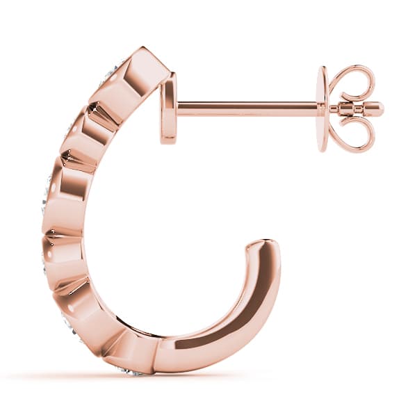 Fashion Earrings (0.59 ct. tw.), Side view in rose gold