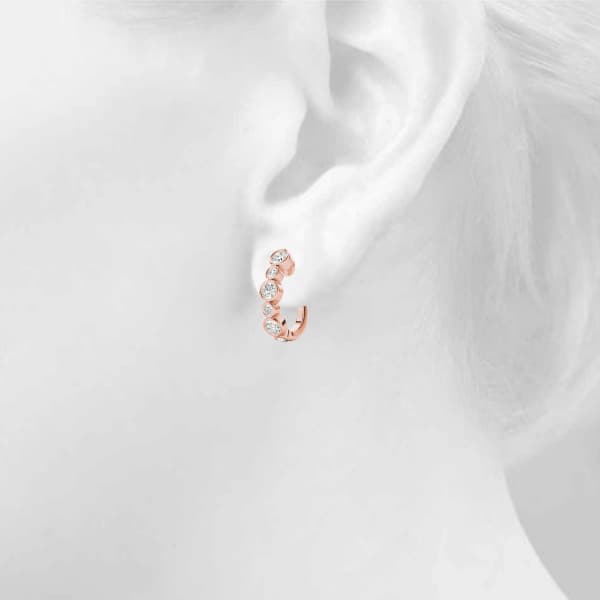 Fashion Earrings (0.59 ct. tw.), Top view in rose gold