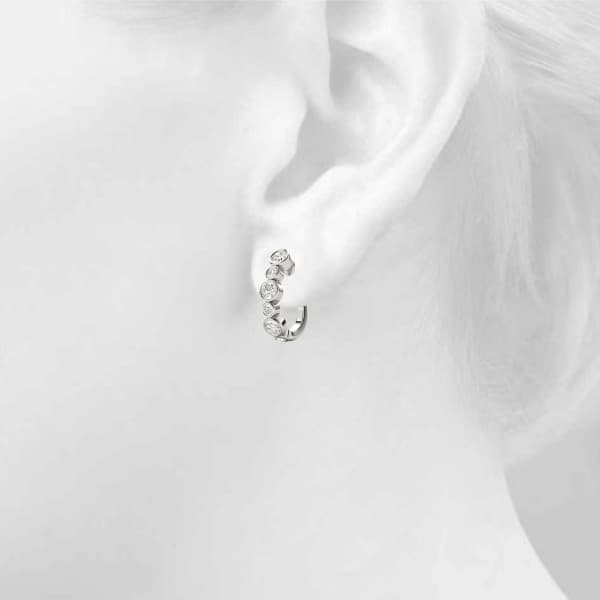 Fashion Earrings (0.59 ct. tw.), Top view in white gold or platinum