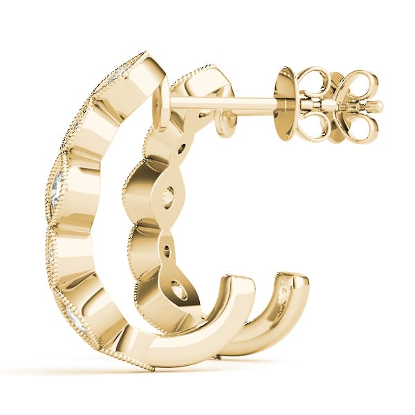 Fashion Earrings (0.21 ct. tw.), Angle view in yellow gold
