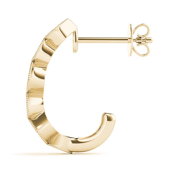Fashion Earrings (0.21 ct. tw.), Side view in yellow gold