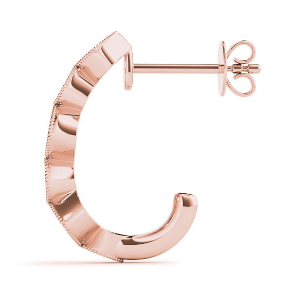 Fashion Earrings (0.21 ct. tw.), Side view in rose gold
