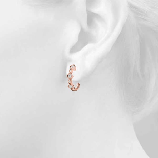 Fashion Earrings (0.21 ct. tw.), Top view in rose gold