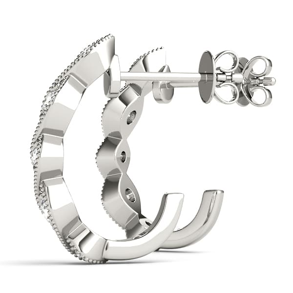 Fashion Earrings (1/8 ct. tw.), Angle view in white gold or platinum