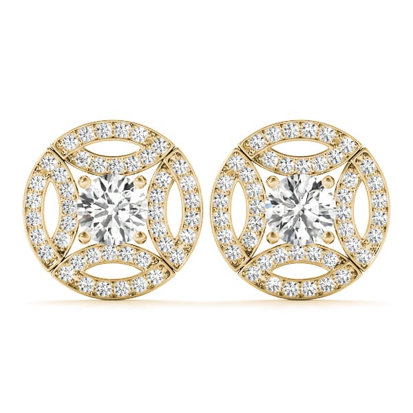 Fashion Earrings (0.22 ct. tw.), Front view in yellow gold