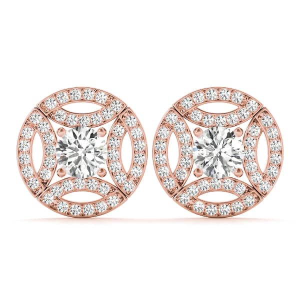 Fashion Earrings (0.22 ct. tw.), Front view in rose gold