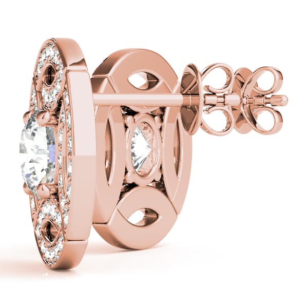Fashion Earrings (0.22 ct. tw.), Angle view in rose gold